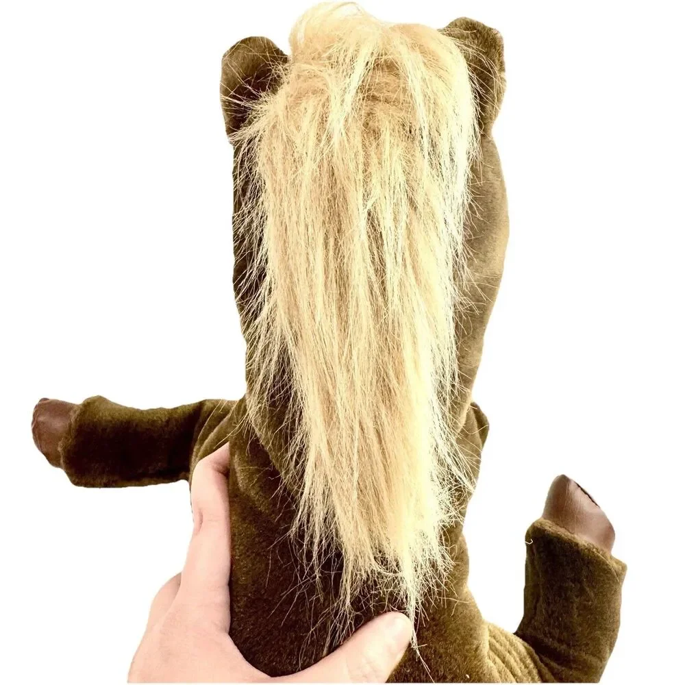 Folkmanis Horse Hand Puppet Plush 18” Brown Cream Mane‎ Retired